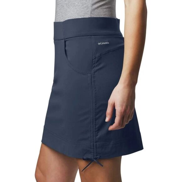 COLUMBIA Marina Bay Nocturnal Blue Skort Sz M Pull On Omni Shade Skirt Short NWT - Picture 2 of 13